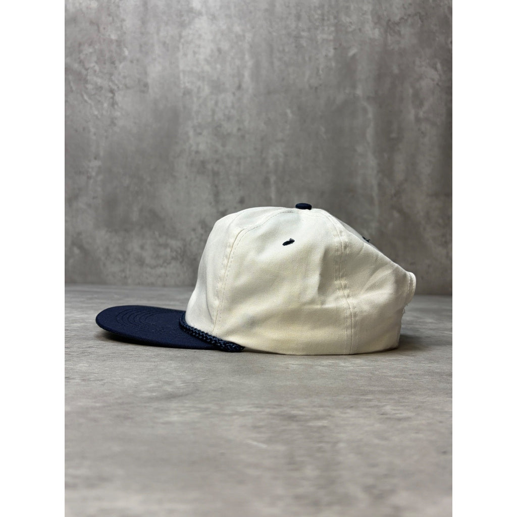 Vintage 90s Two Tone Blank Snapback Hat OSFA