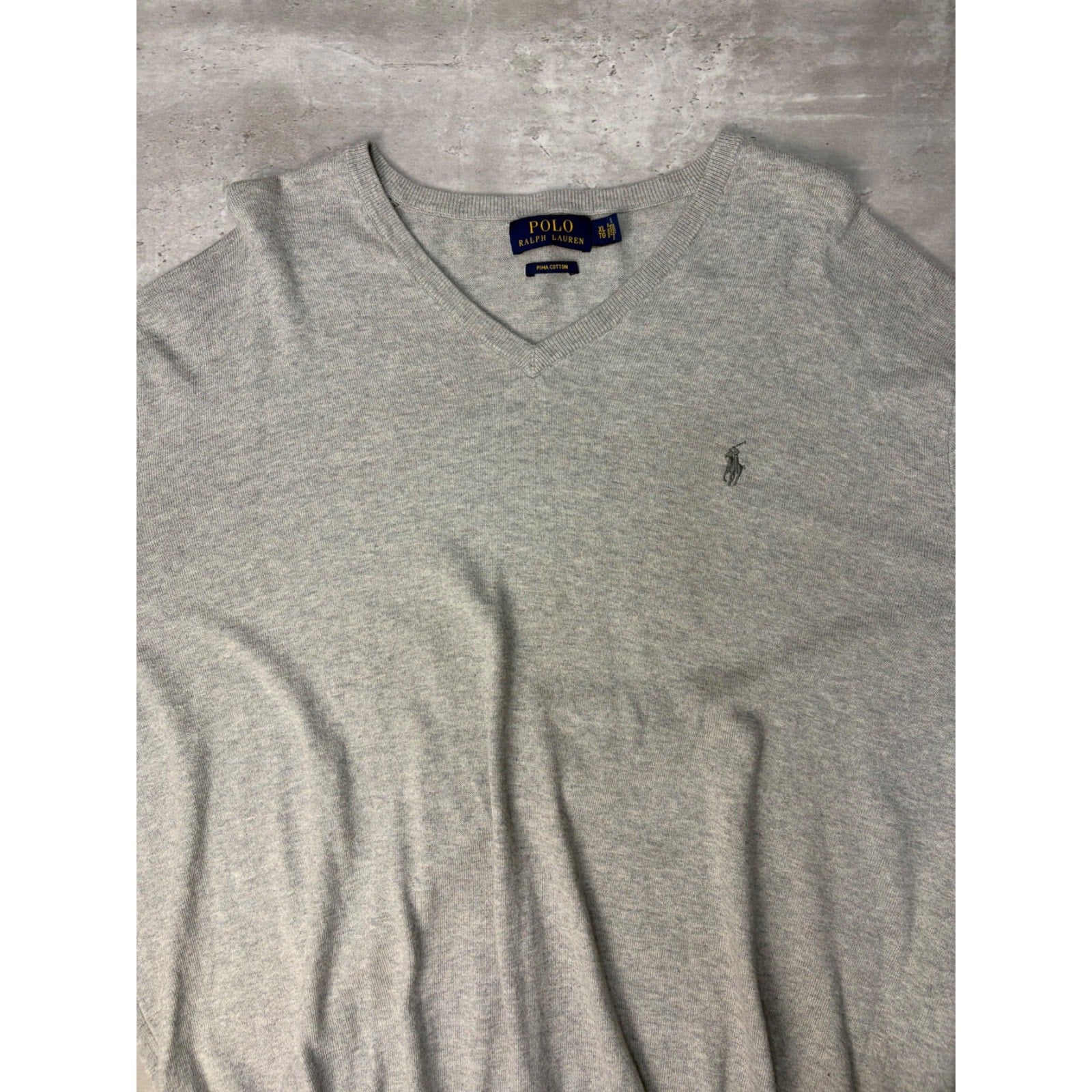 Vintage Polo Ralph Lauren Embroidered Pony Lightweight Knit Sweater Size XL