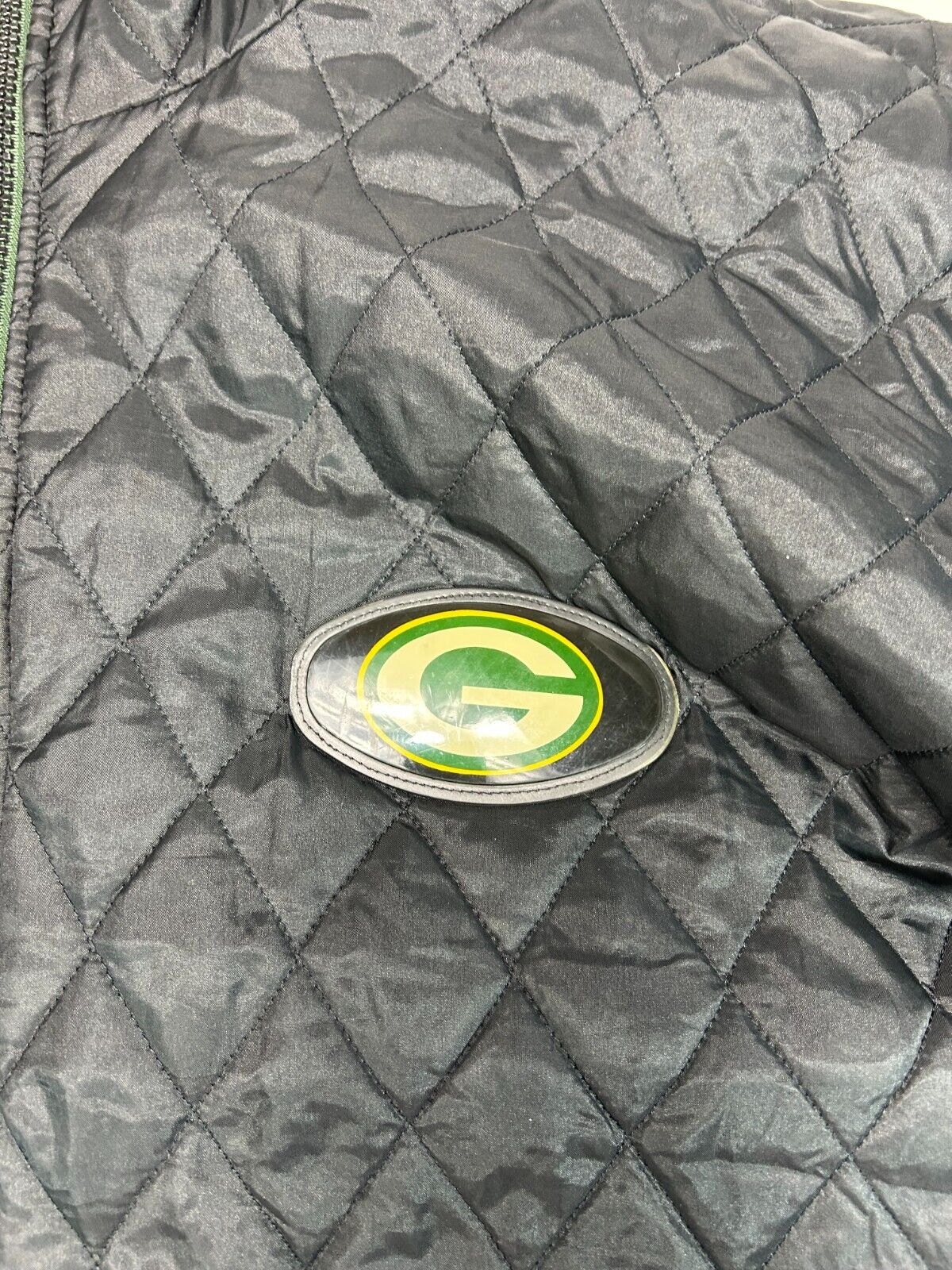 Vintage 90s Green Bay Packers NFL Insulated Reversible Nylon Jacket Size 2XL