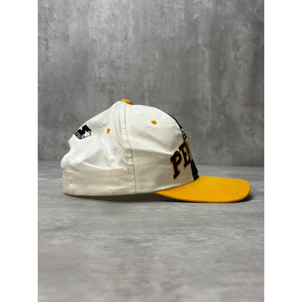 Vintage 90s Pittsburgh Penguins NHL Embroidered Starter Snapback Hat OSFA