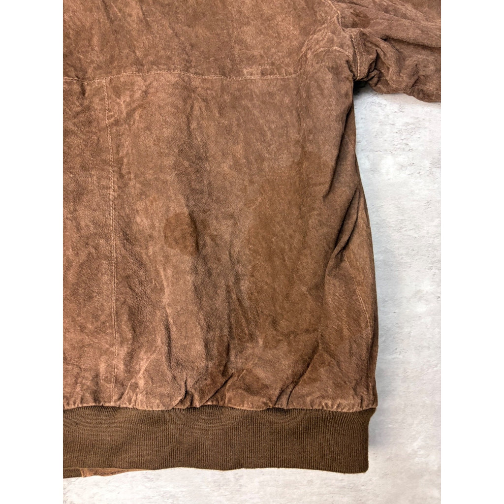 Vintage Denver Hayes Fleece Lined Full Zip Suede Jacket Size Large