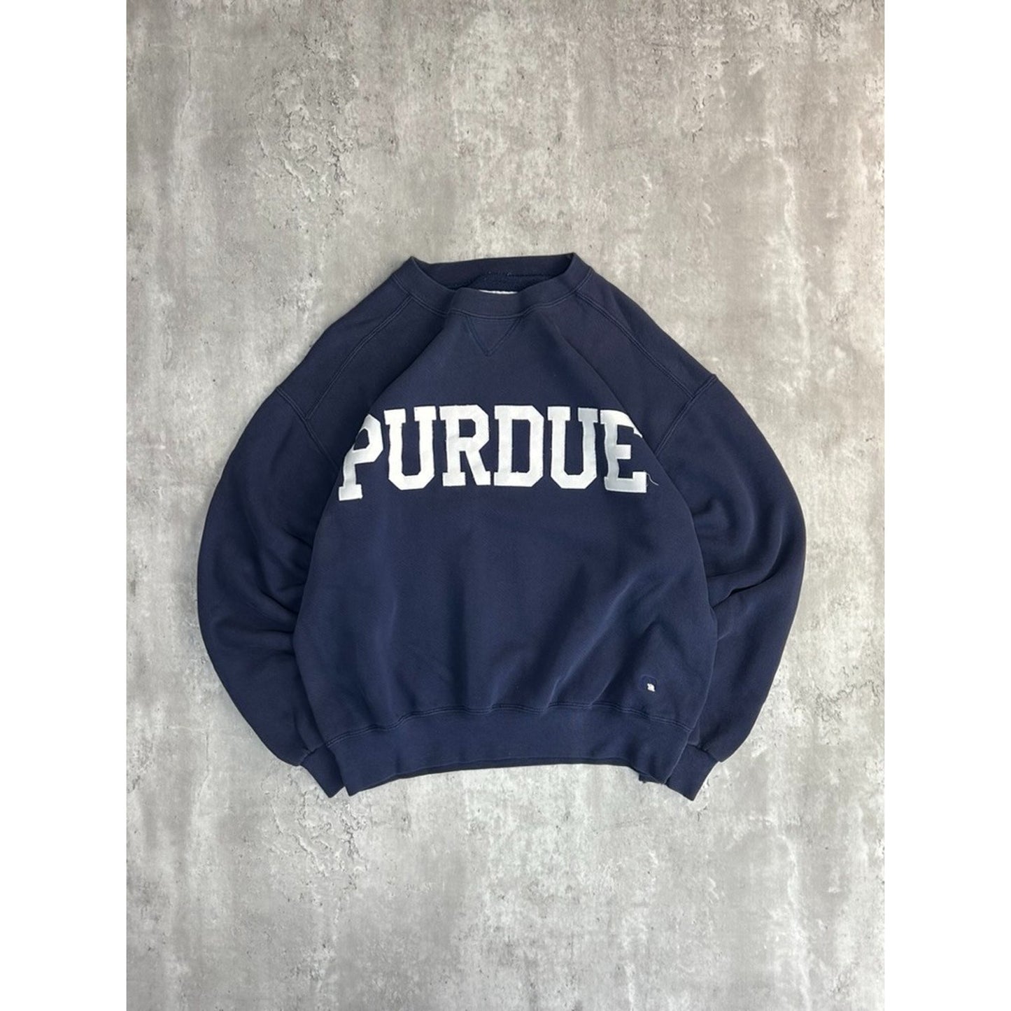Vintage 90s Purdue Boilermakers NCAA Embroidered Spellout Sweatshirt Size Large