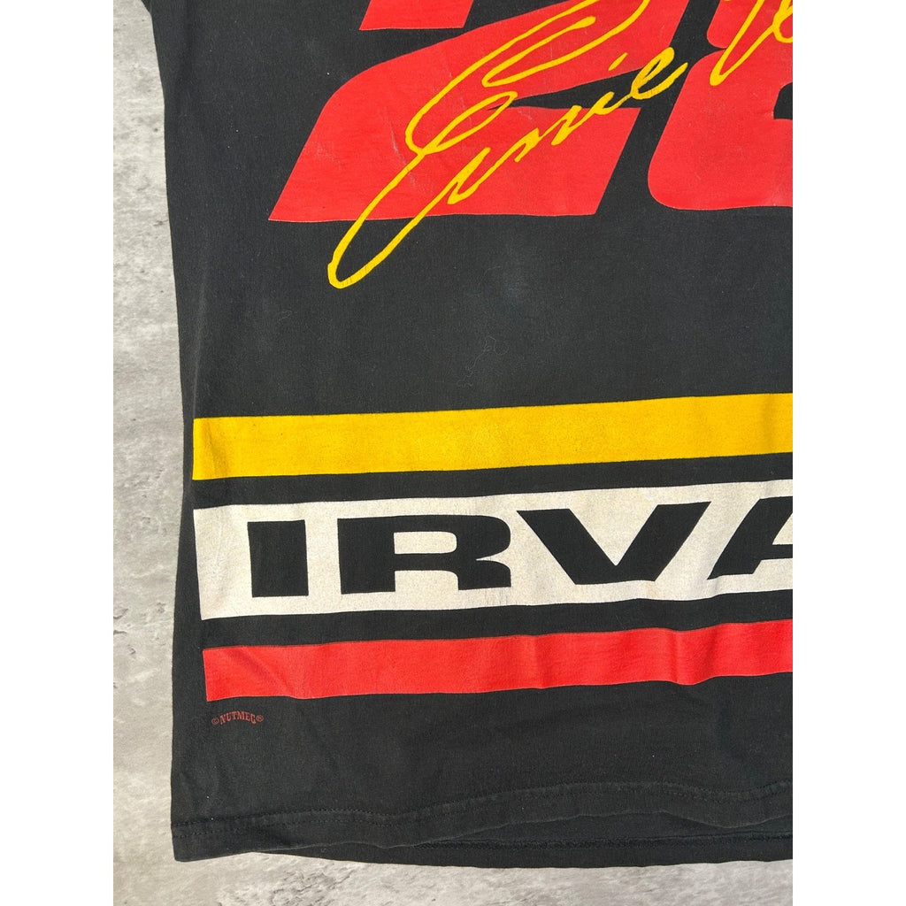 Vintage 90s Ernie Irvan #28 Nascar Racing All Over Print T-Shirt Size XL