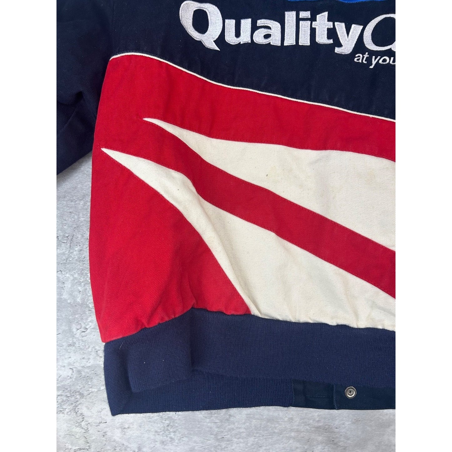 Vintage Dale Jarrett #88 Nascar Embroidered Patches Racing Jacket Size Large