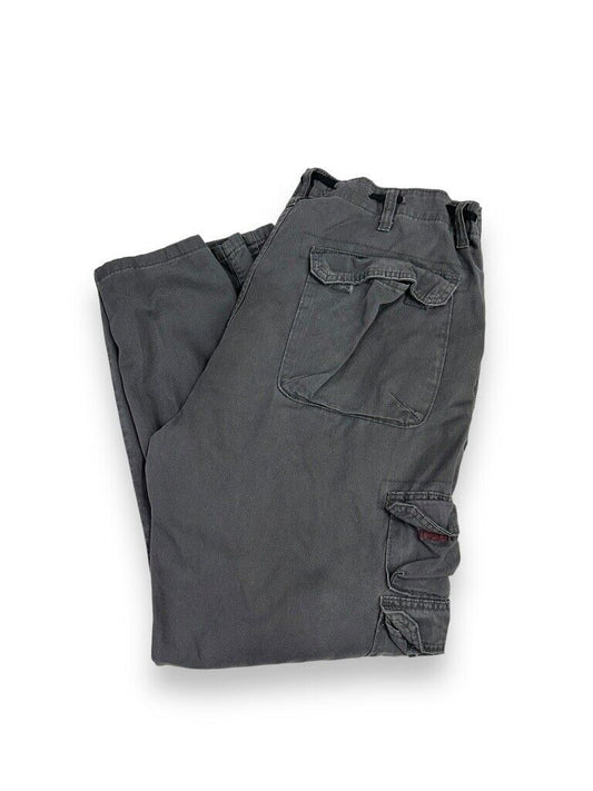 Wrangler Authentics Workwear Multi-Pocket Cargo Pants Size 36 Gray