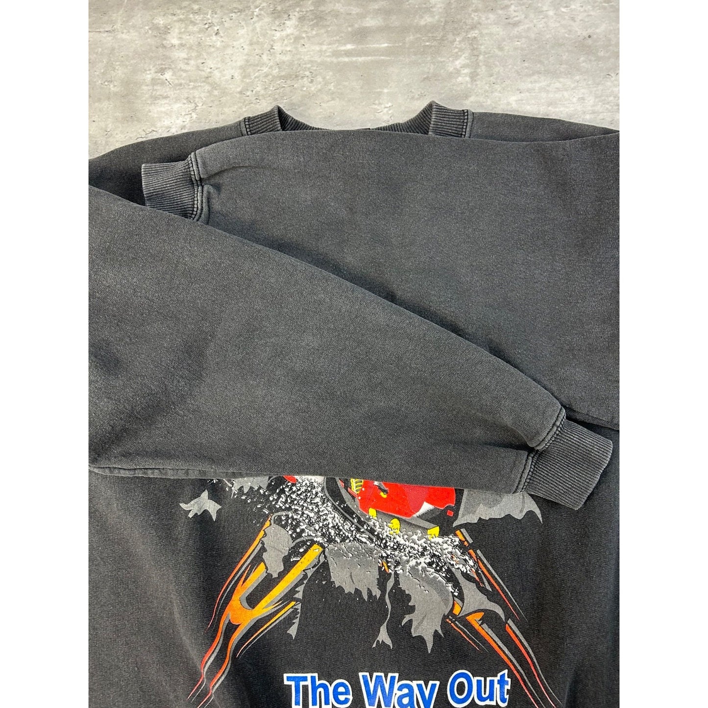 Vintage 90s Polaris Snowmobile The Way Out Big Graphic Sweatshirt Size Large