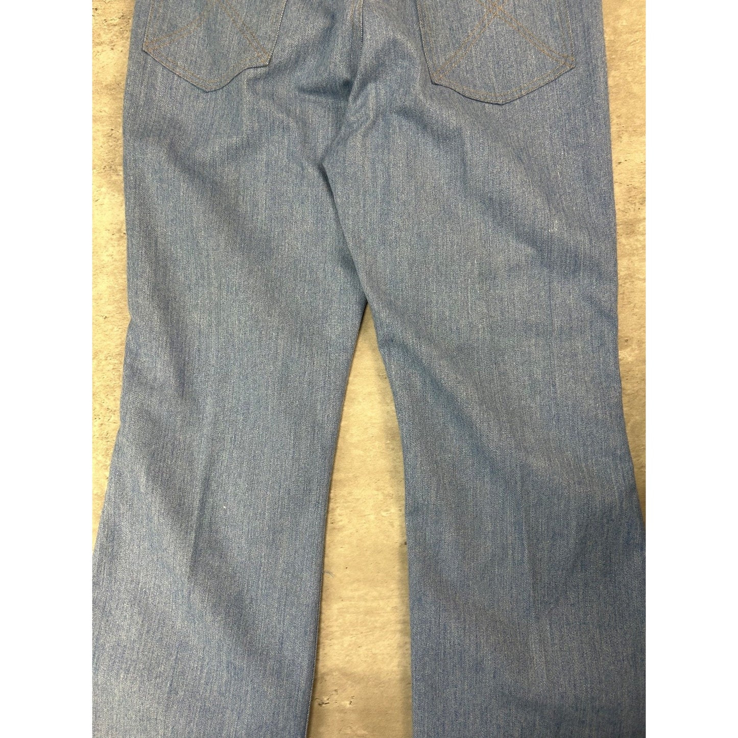 Vintage 70s/80s Toughskins Medium Wash Denim Flared Pants Size 31