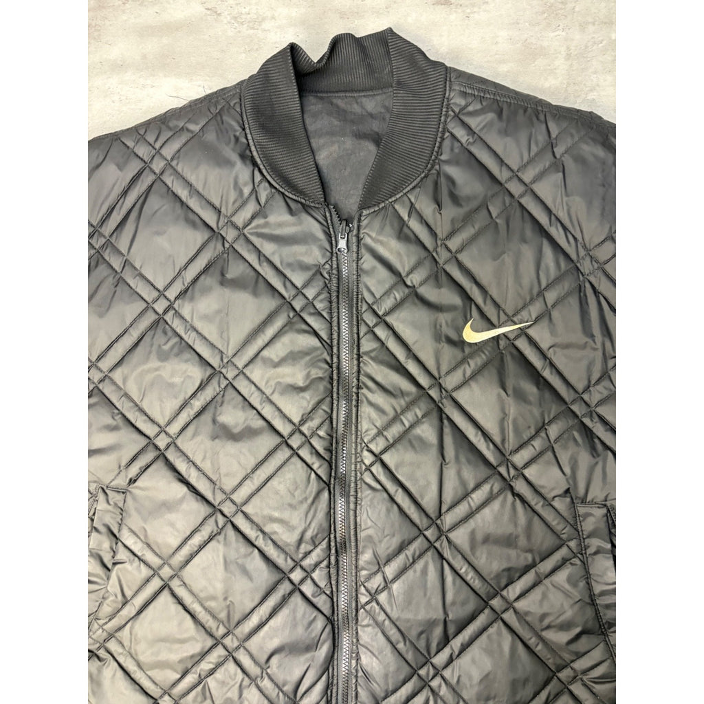 Vintage Nike Embroidered Swoosh Insulated Reversible Bomber Jacket Size 2XL