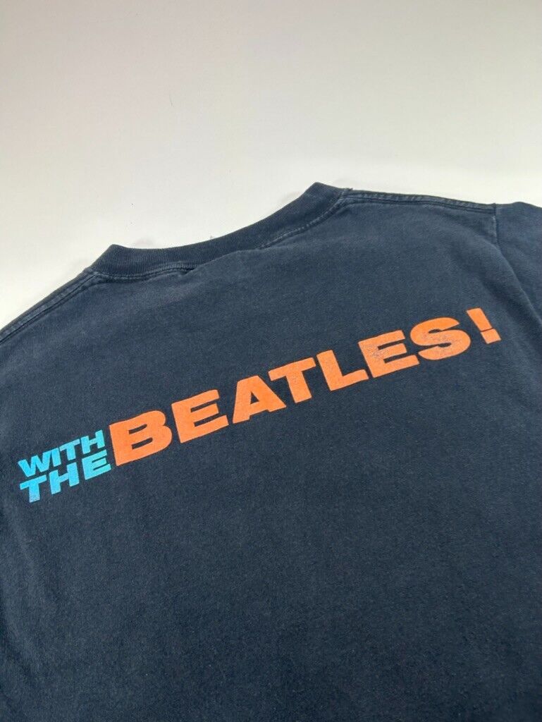 The Beatles Band Member Photo Graphic Rock Music T-Shirt Size Small Black