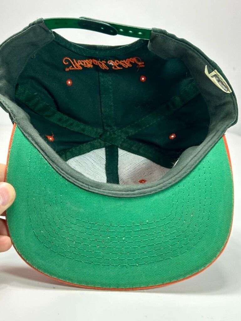 Vintage 90s Miami Hurricanes NCAA Looney Tunes Bugs Bunny Snapback Hat OSFA