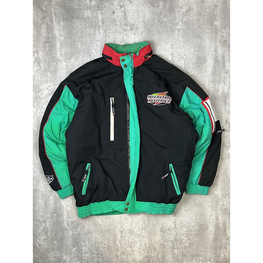 Vintage 90s Bobby LaBonte #18 Nascar Interstate Batteries Jacket Size XL