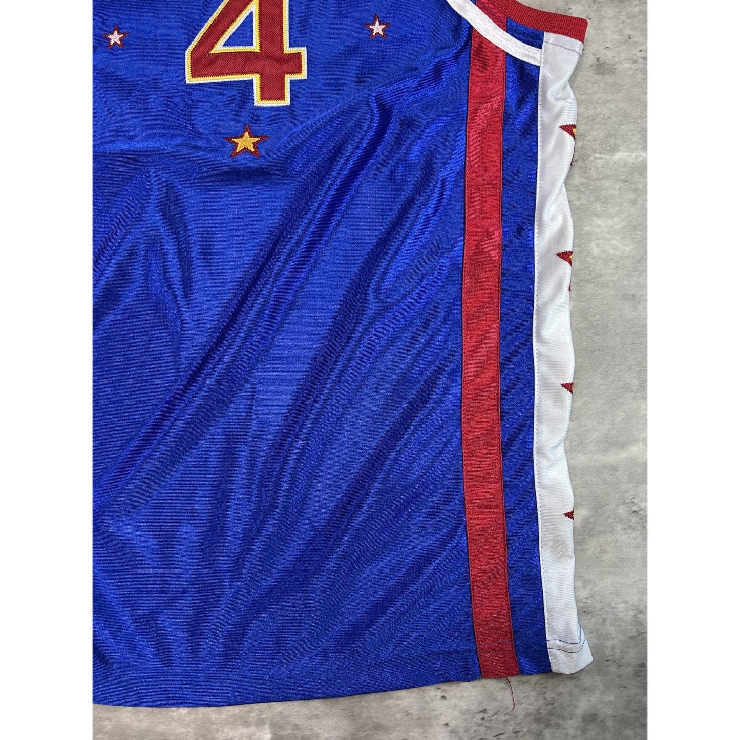 Vintage Harlem Globetrotters Flight Time #4 Basketball Jersey Size Small