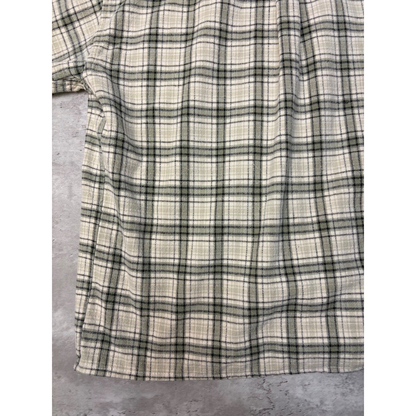 VTG Point Zero Single Pocket Plaid Reworked Cropped Button Up Shirt Size Large