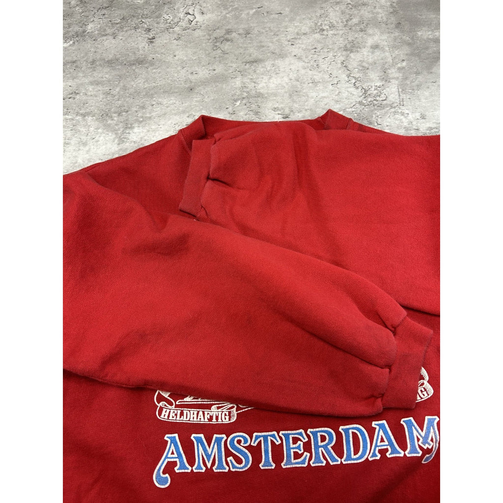 Vintage 80s Holland Amsterdam Graphic Crest Destination Sweatshirt Size Small