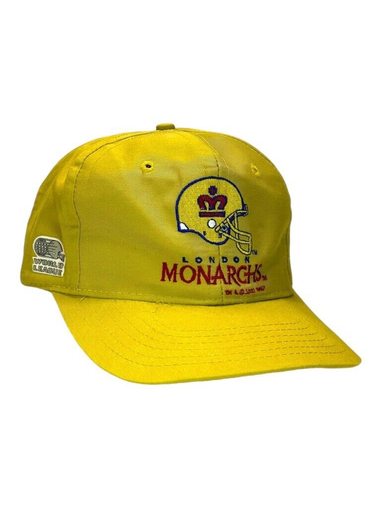 Vintage 1991 London Monarchs World League Football Strapback Hat OSFA 90s