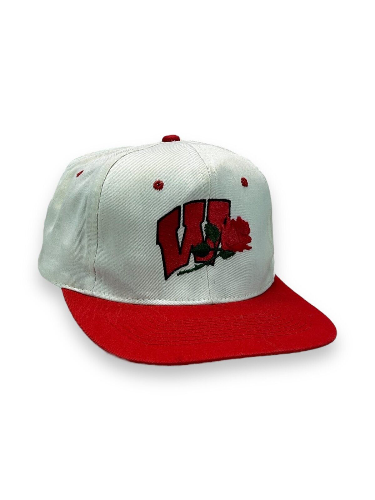 Vintage 90s Wisconsin Badgers NCAA Football Rose Bowl Logo Snapback Hat OSFA