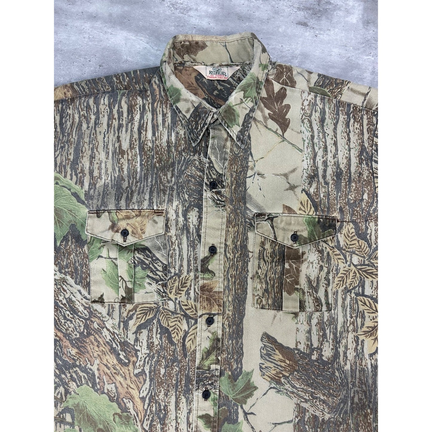 Vintage Redhead Realtree Camo Long Sleeve Hunting Button Up Shirt Size 3XL