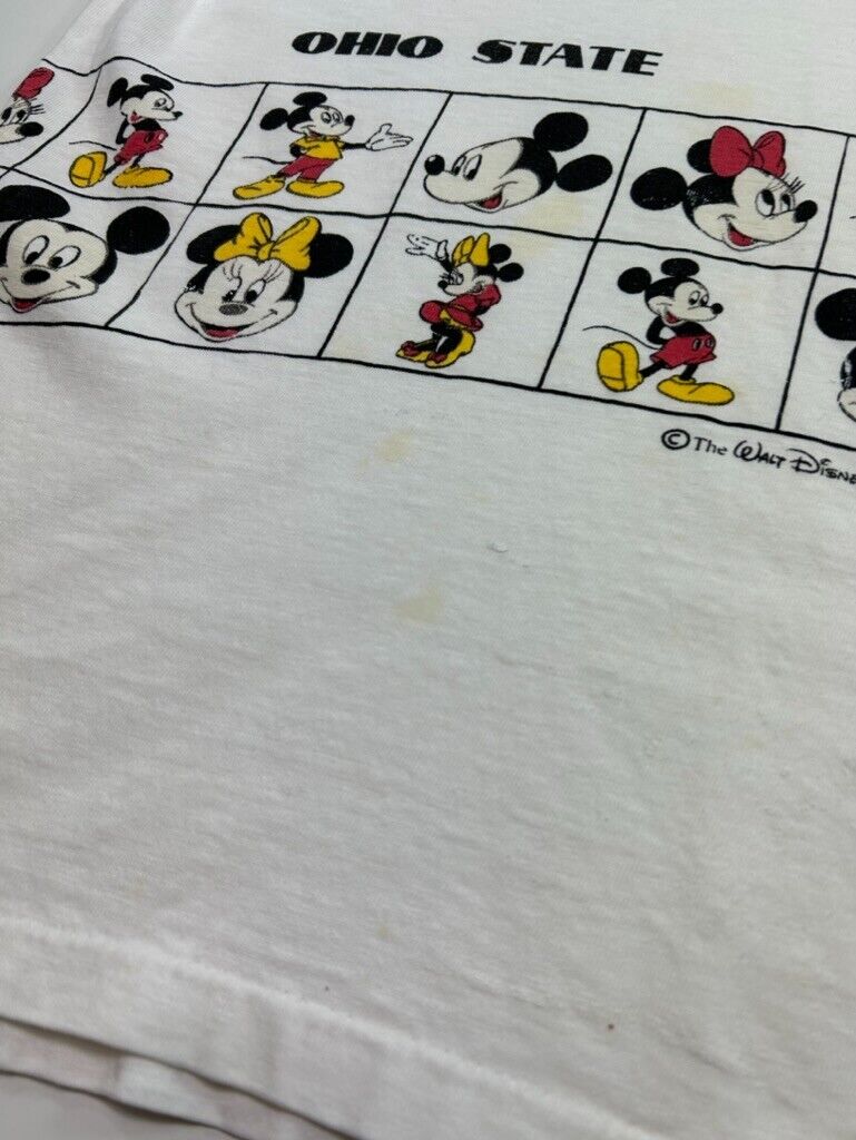 Vintage 80s Champion Ohio State NCAA Mickey & Minnie Mouse Disney T-Shirt Medium