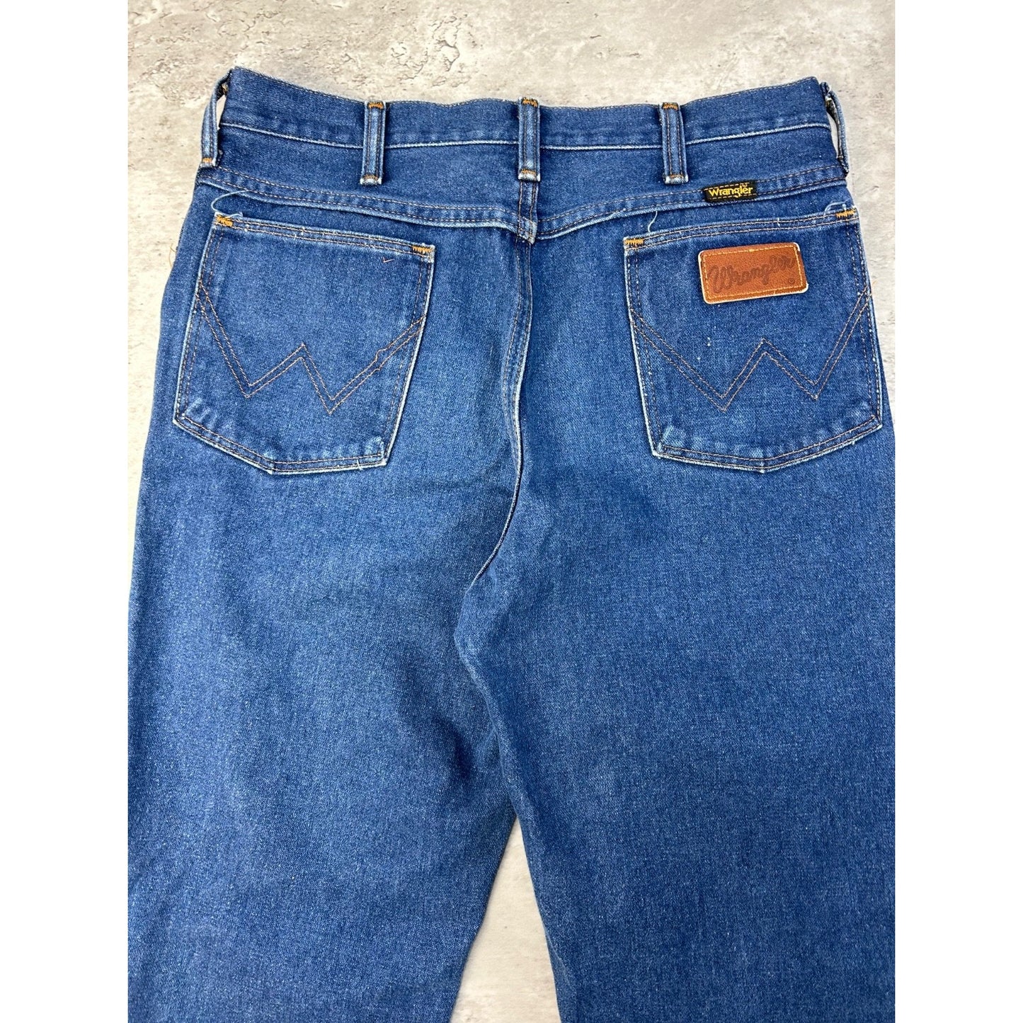 Vintage 80s Wrangler Western Dark Wash Denim Pants Size 30