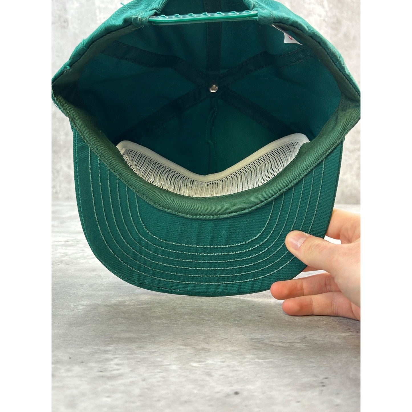 Vintage 90s Moosehead Embroidered Logo Beer Promo Snapback Hat OSFA Green