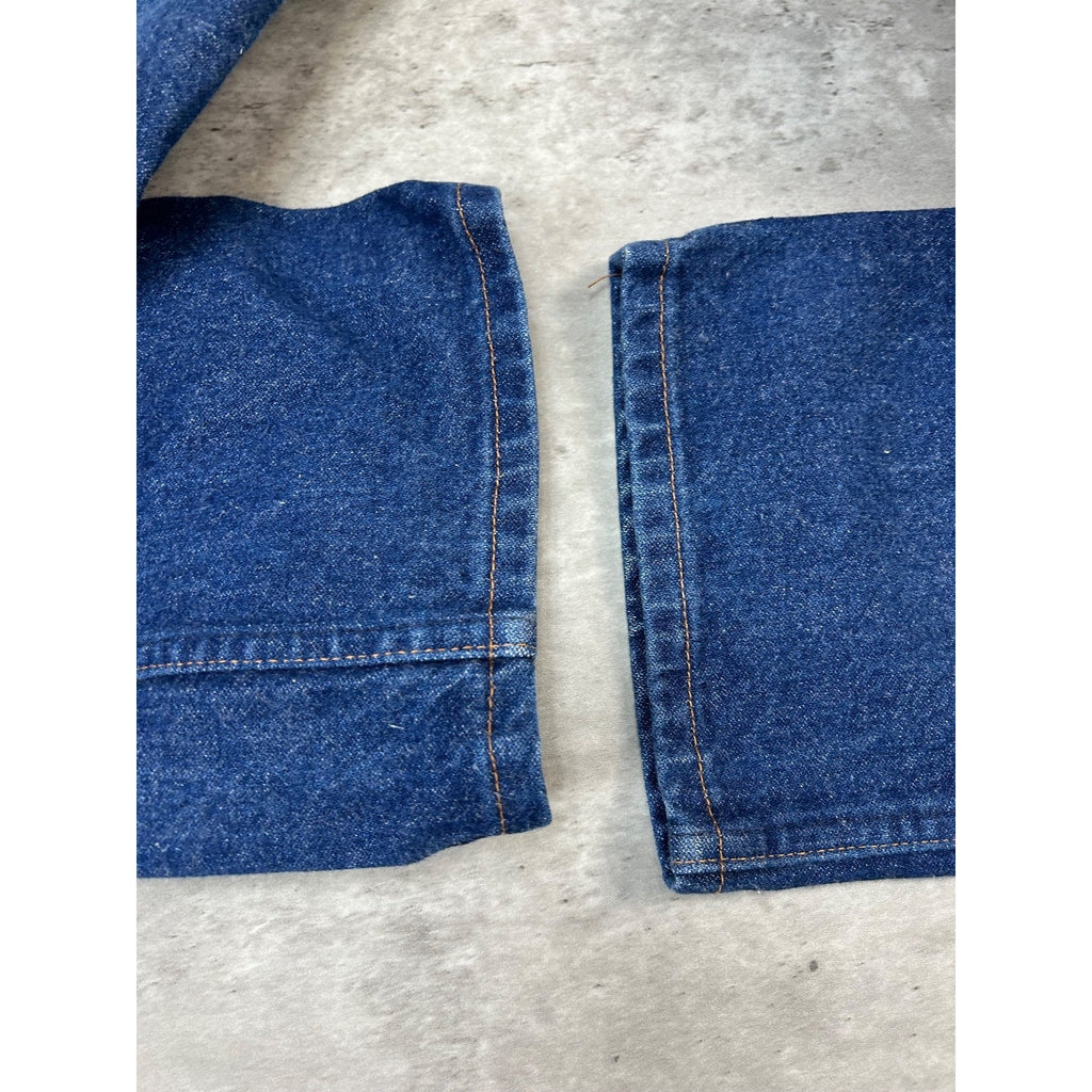 Vintage 80s Wrangler Dark Wash Western Style Denim Pants Size 33 Blue
