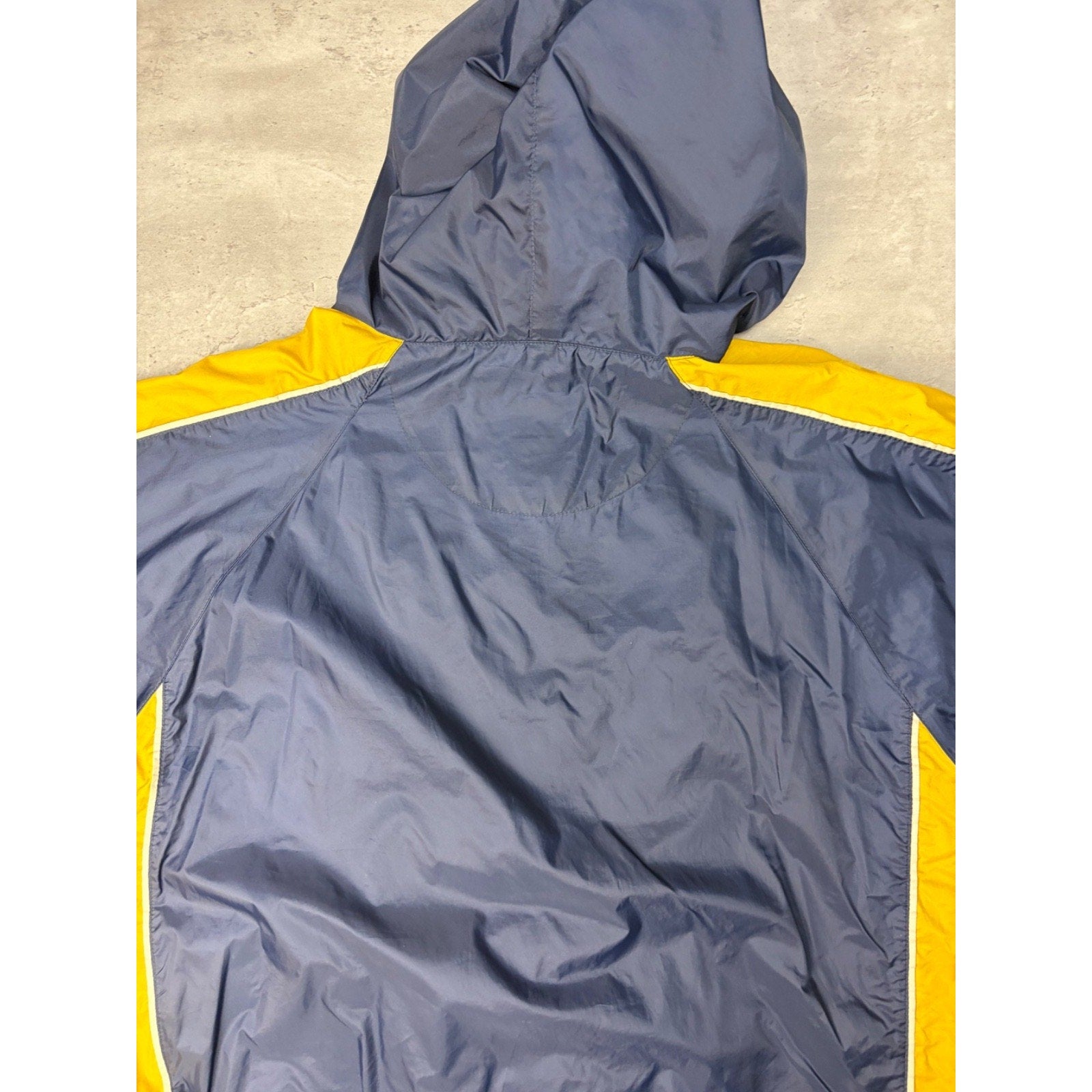 Vintage Michigan Wolverines NCAA Embroidered Windbreaker 1/2 Zip Jacket Sz Large