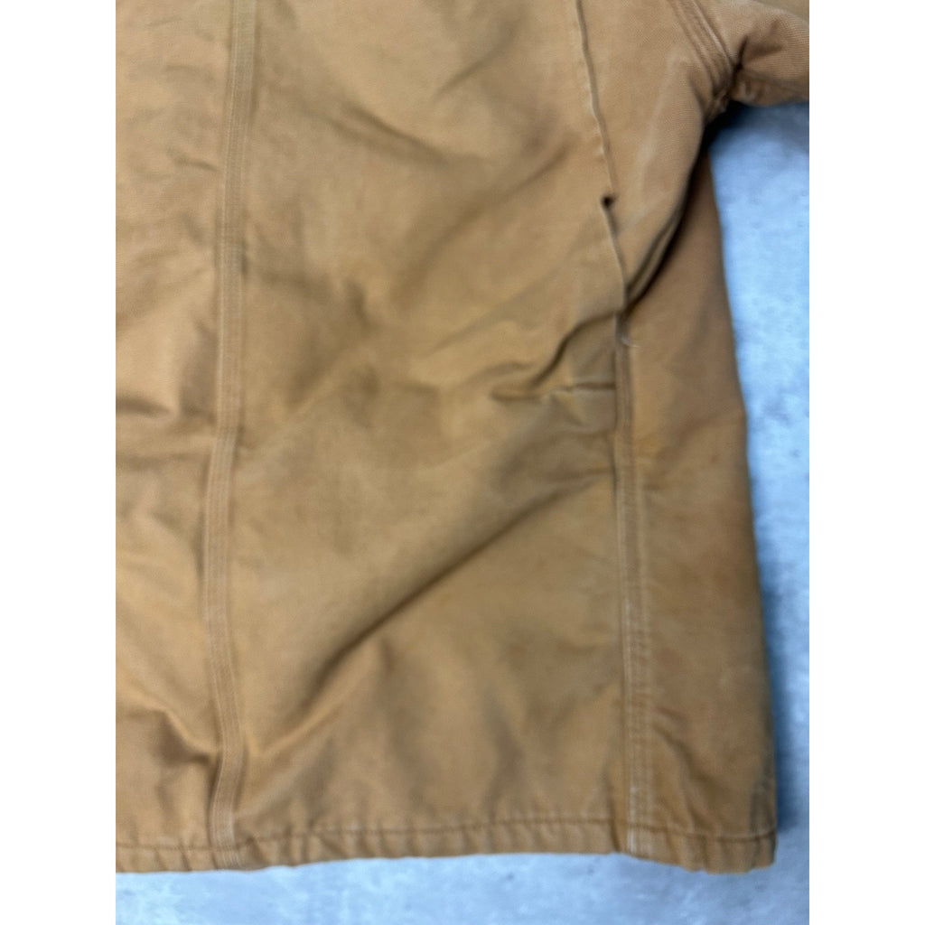 VTG 90s Carhartt Blanket Lined Canvas Workwear Chore Barn Coat Jacket Size Large