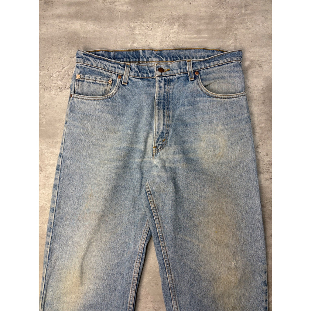 Vintage 90s Levis 550 Red Tab Light Wash Denim Pants Size 35