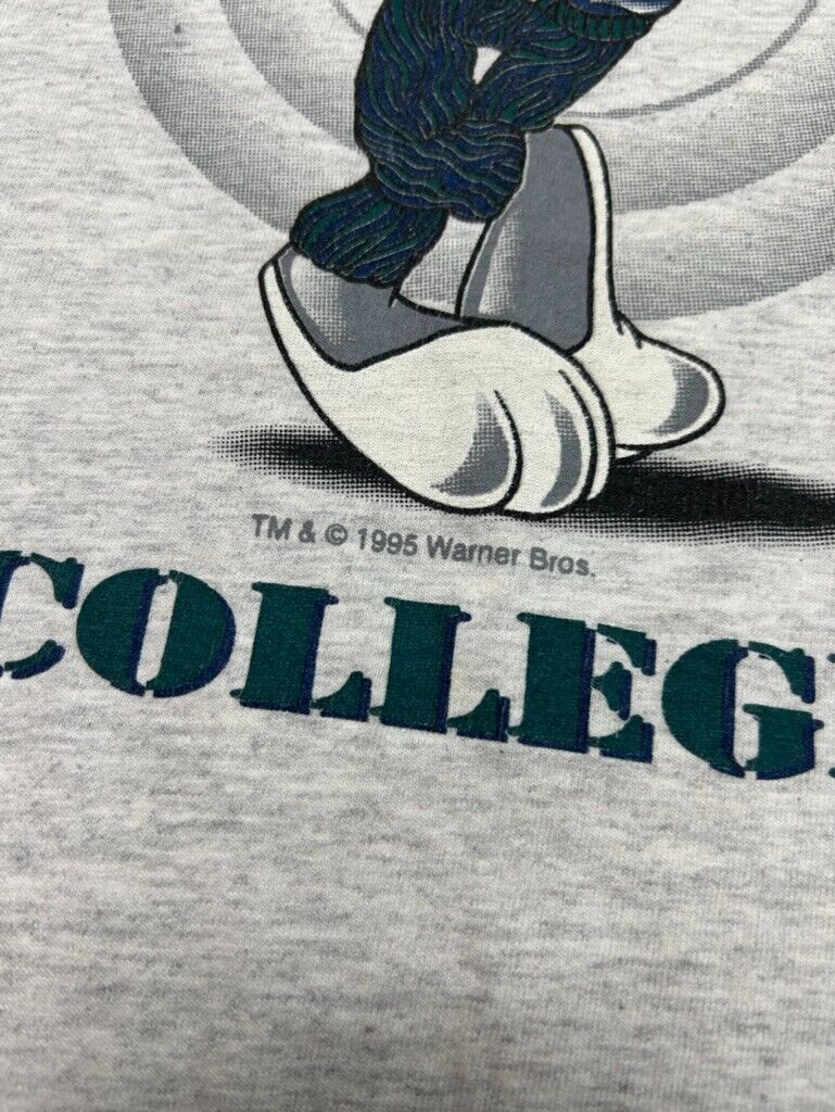 Vintage 1995 Looney Tunes Bugs Bunny Davenport College Graphic T-Shirt Sz XL 90s