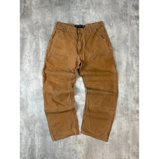Vintage Carhartt Canvas Workwear Double Knee Carpenter Pants Size 34