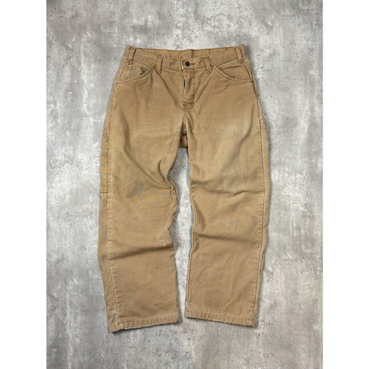 Vintage Dickies Canvas Workwear Carpenter Pants Size 33 Beige