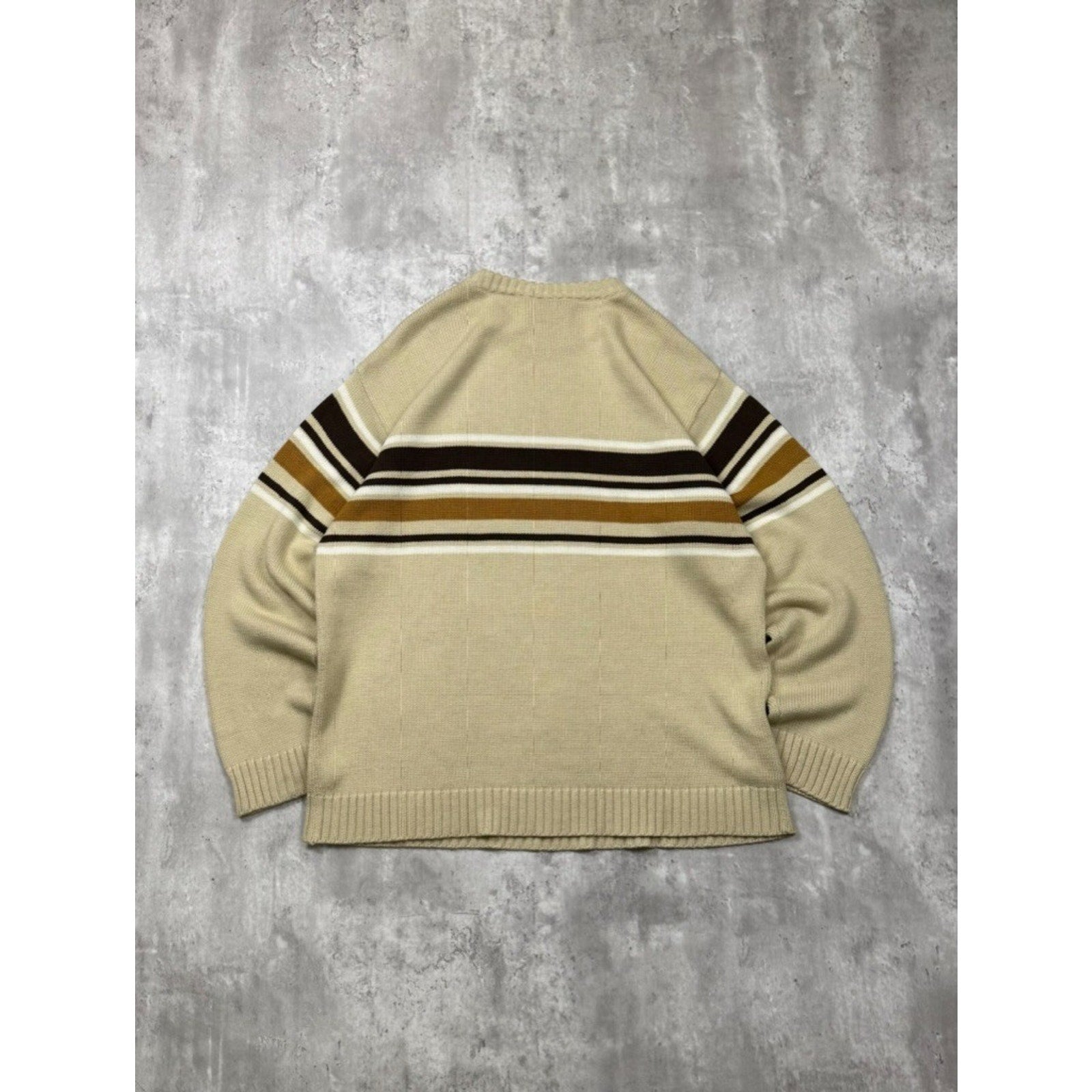 Vintage Y2K South Pole Embroidered Logo Striped Knit Sweater Size Medium