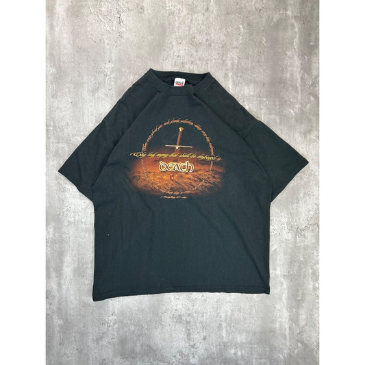 Vintage 90s The Lord Of Kings Jesus Parody Graphic T-Shirt Size XL Black