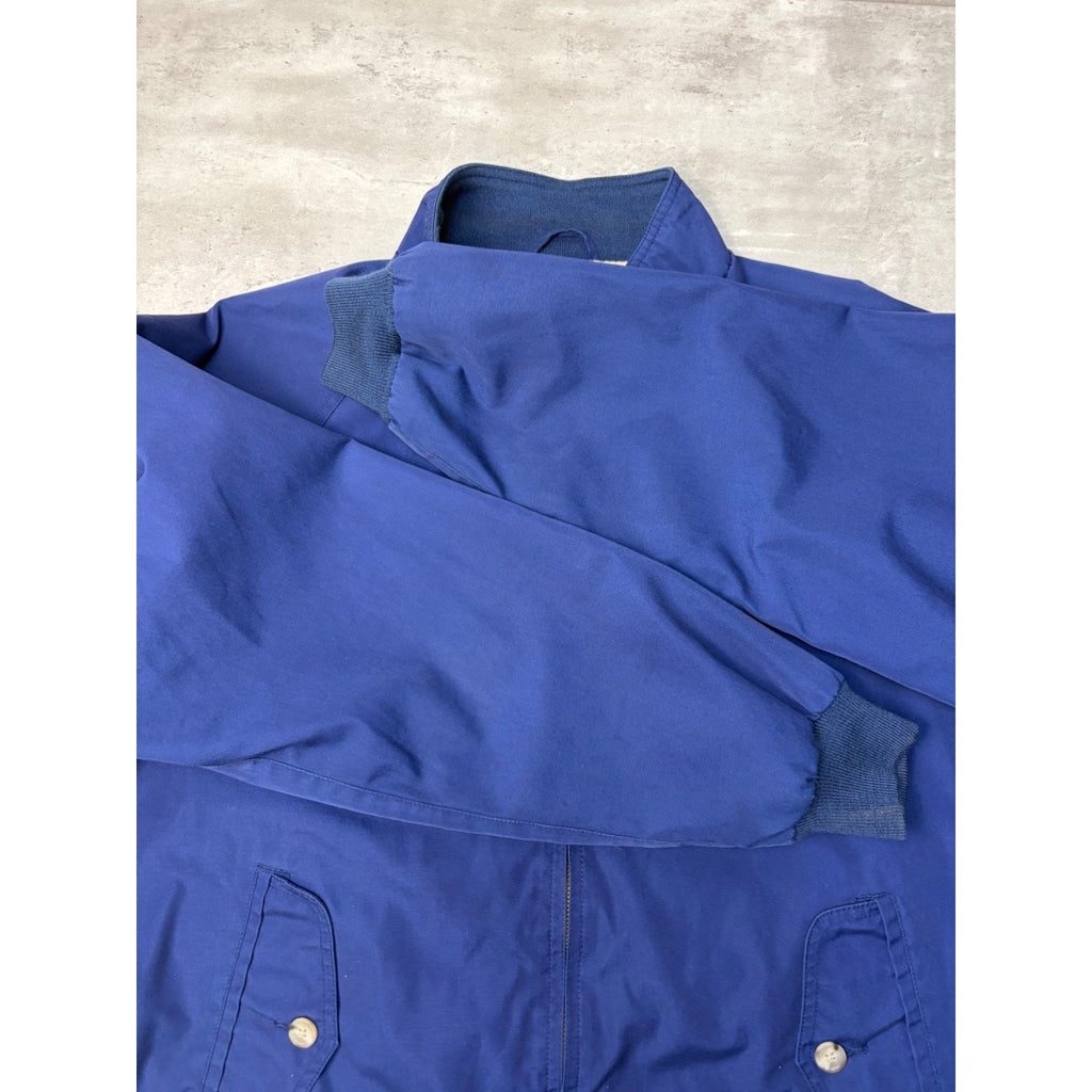 Vintage 90s Eddie Bauer Full Zip Navy Blue Bomber Jacket Size XL