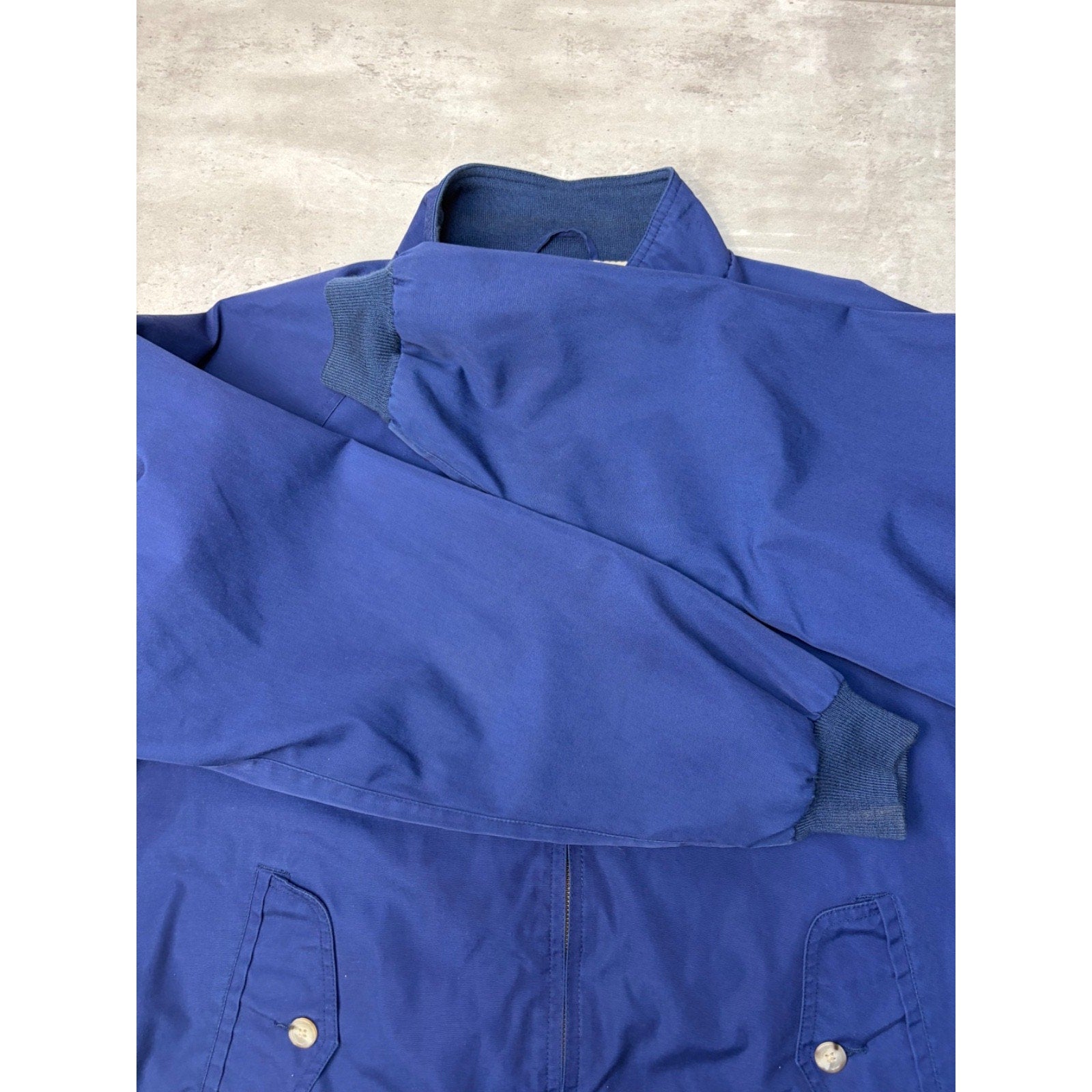 Vintage 90s Eddie Bauer Full Zip Navy Blue Bomber Jacket Size XL