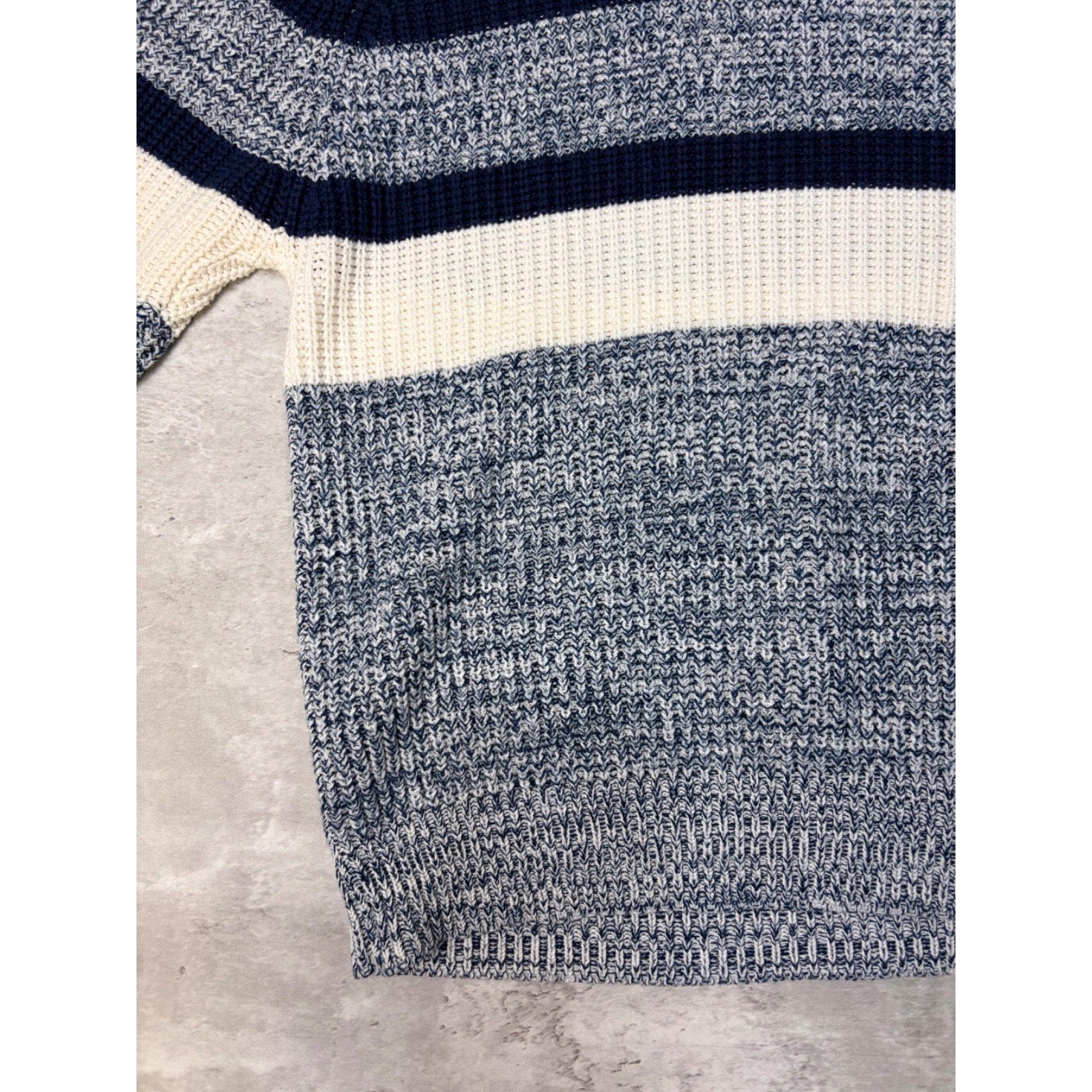 Vintage St Johns Bay Striped Pullover Knit Sweater Size Large Tall