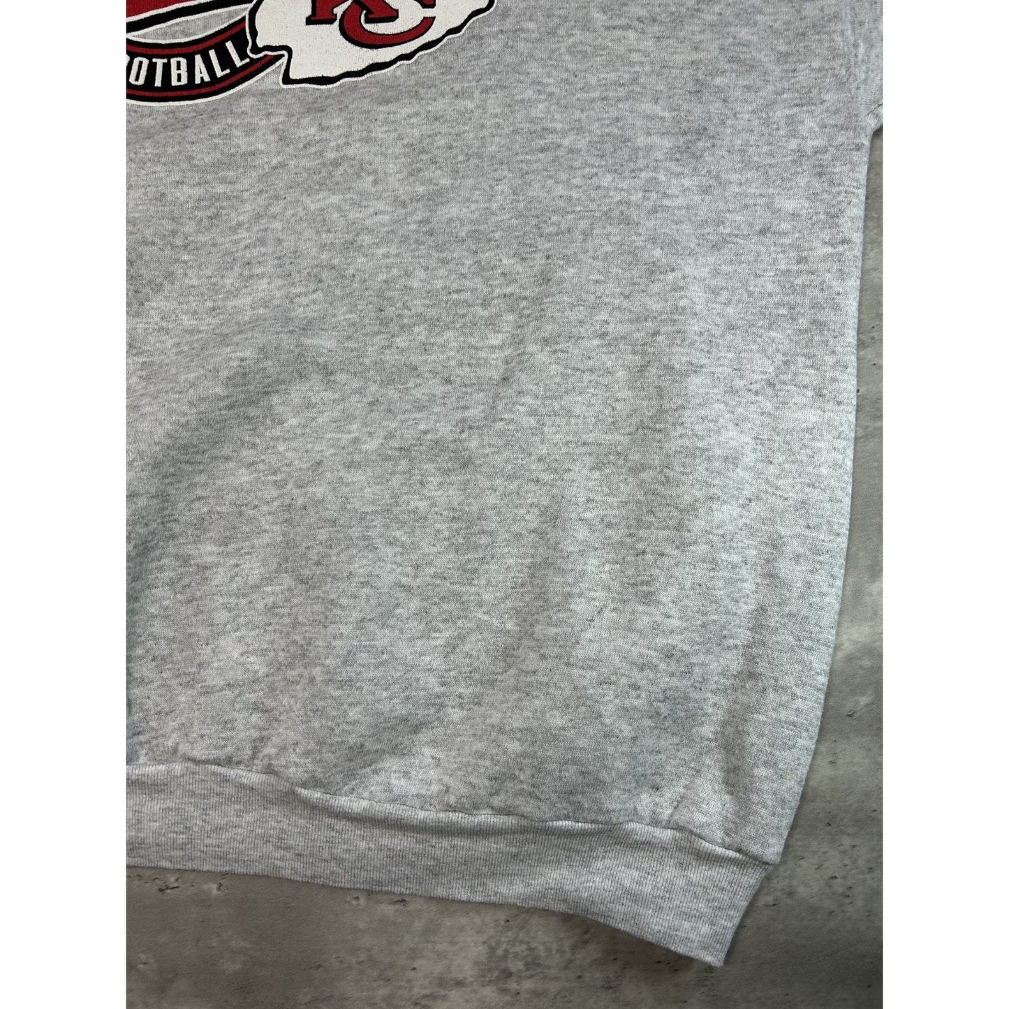 VTG 90s Kansas City Chiefs NFL Graphic Logo Spellout Football Sweatshirt Sz 3XL