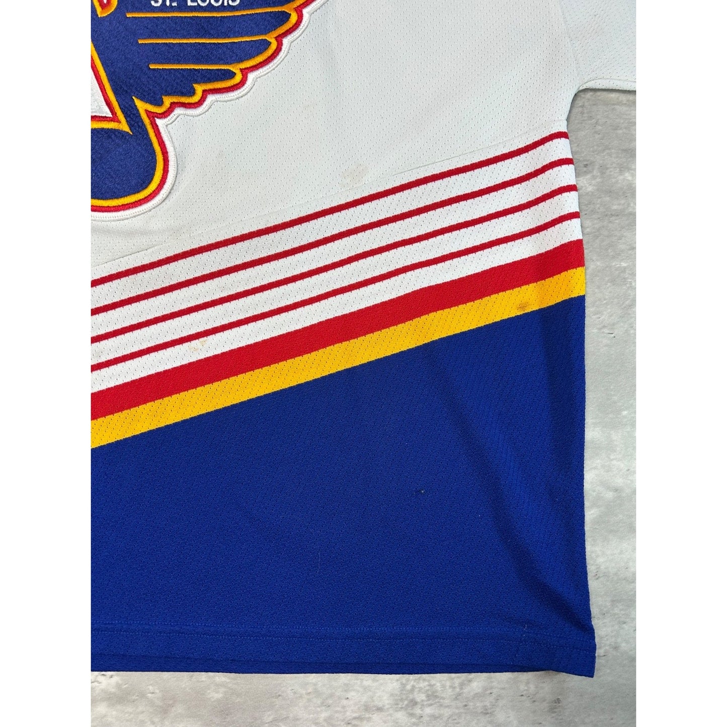 Vintage 90s St Louis Blues NHL Stitched CCM Hockey Jersey Size Large