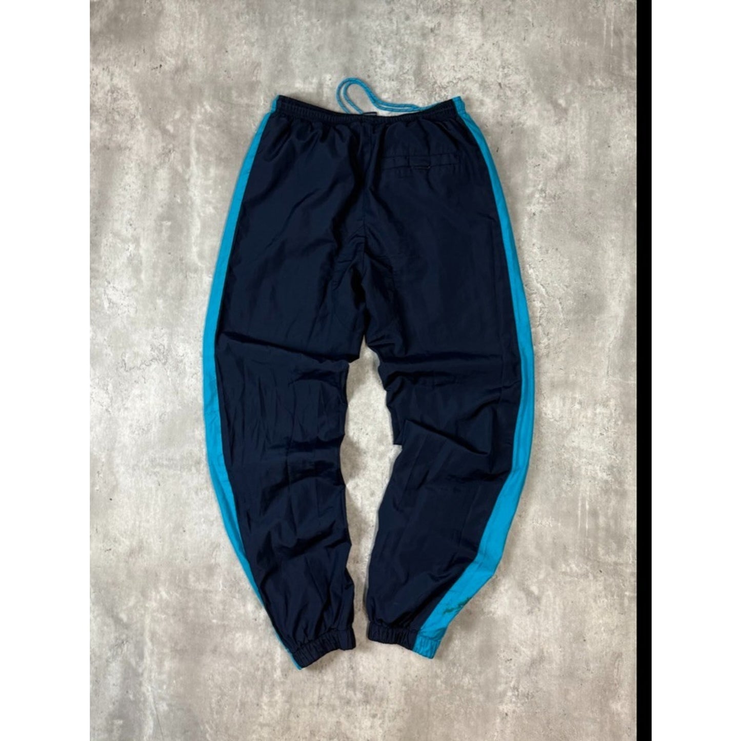 Vintage 2000s Nike Graphic Logo Two Tone Nylon Track Pants Size Medium