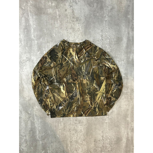 Vintage True Timber Dri Tree Camo Hunting Long Sleeve T-Shirt Size Small