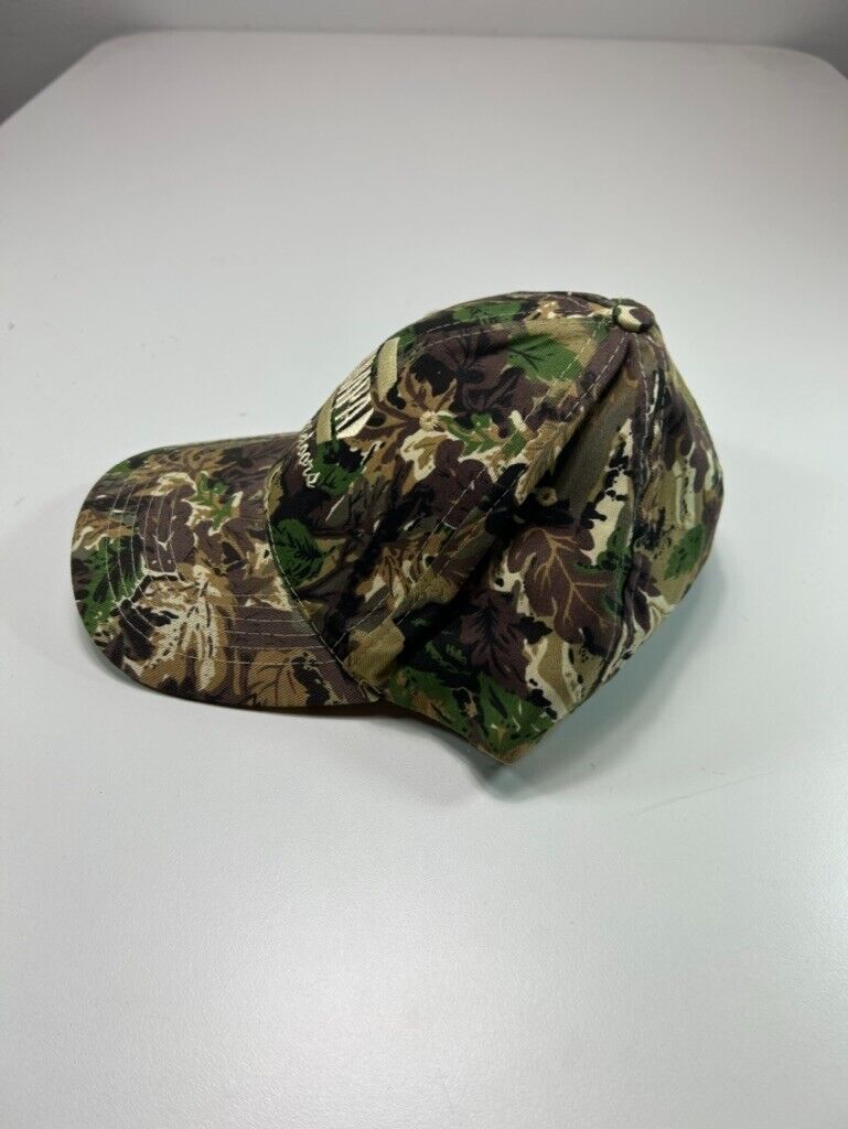 Vintage Nappa Outdoors Embroidered Camo Hunting Strapback Hat OSFA