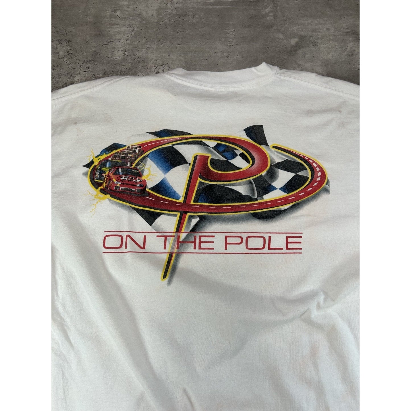 Vintage 1998 Derrike Cope #30 Nascar On The Pole Graphic T-Shirt Size XL White