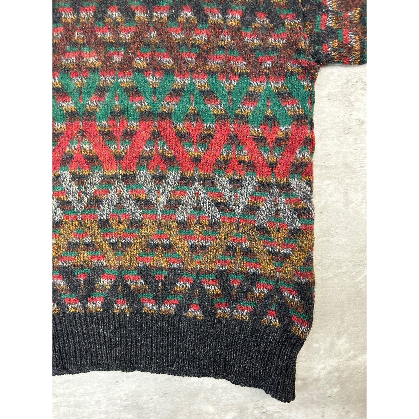 Vintage 90s House Of Fraser Abstract Striped Ribbed Knit Sweater Size Small