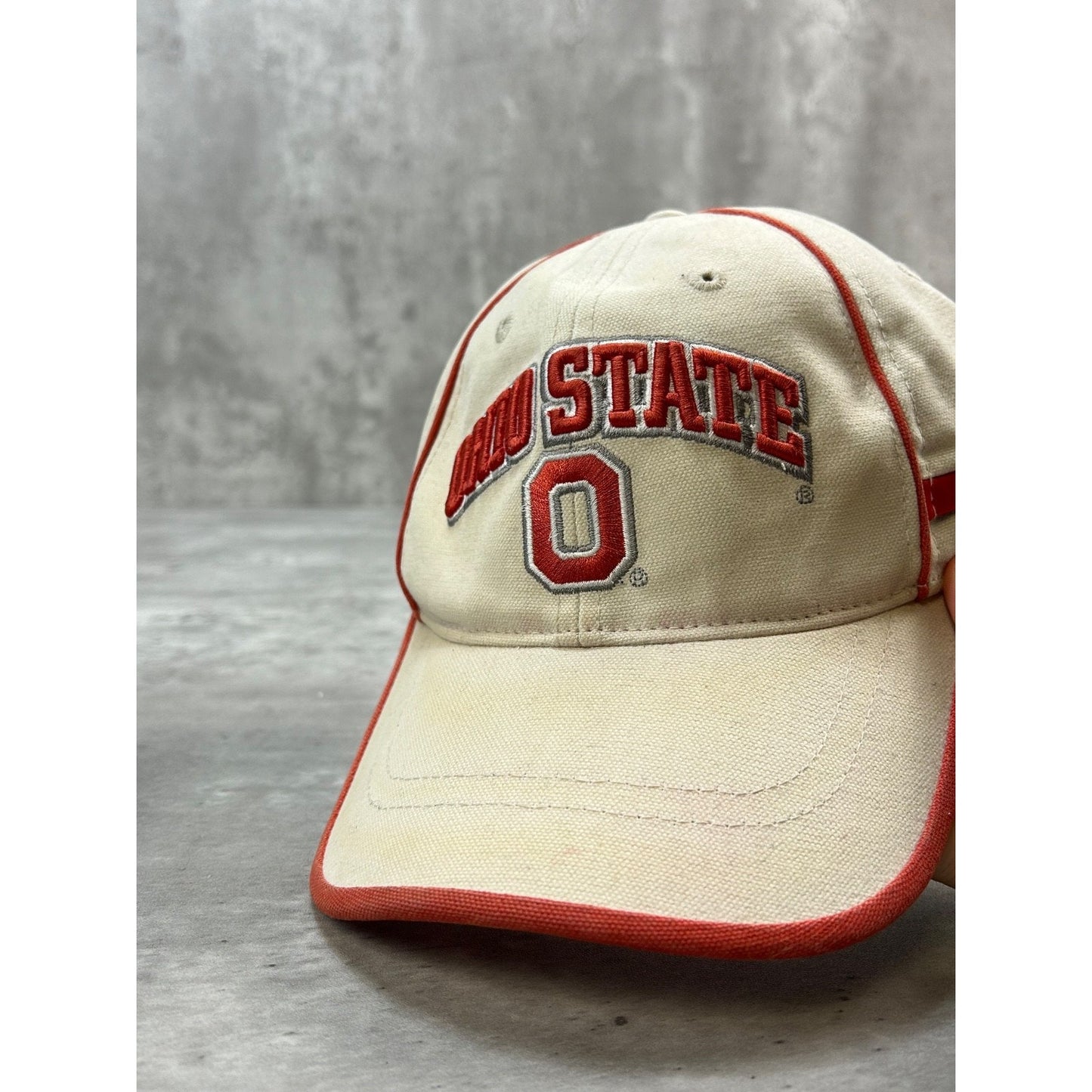 Vintage Ohio State Buckeyes NCAA Embroidered Spellout Strapback Hat OSFA
