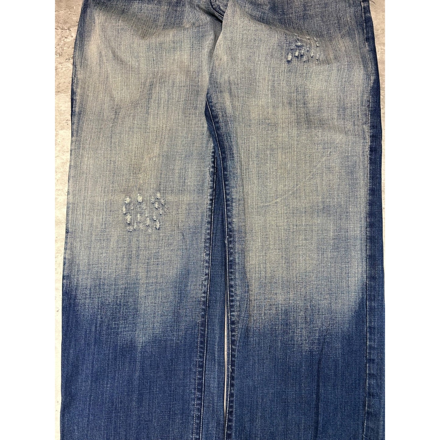 Vintage Y2K Akademiks Baggy Fit Acid Wash Denim Pants Size 34