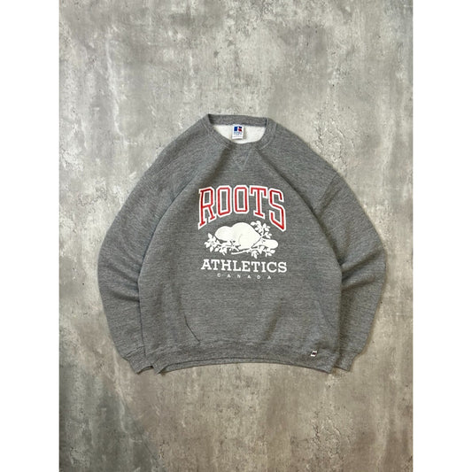 Vintage Roots Athletics Classic Logo Graphic Crewneck Sweatshirt Size XL