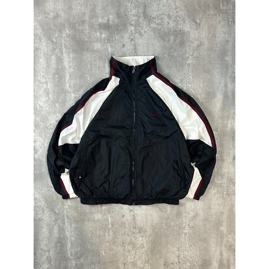 Vintage 90s Nike Embroidered Swoosh Nylon Full Zip Windbreaker Jacket Size Large