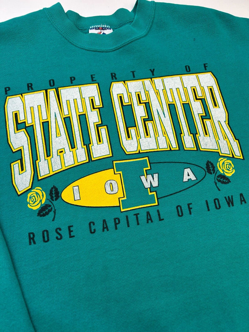 Vintage 90s Iowa State Center Rose Capital Graphic Sweatshirt Size Large
