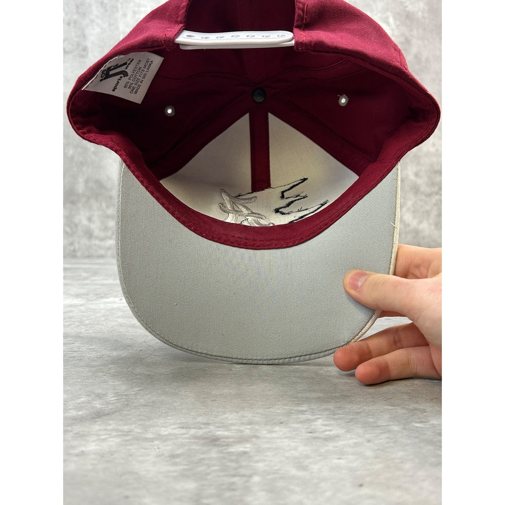 Vintage 90s Alabama Crimson Tide NCAA Embroidered Logo Snapback Hat OSFA