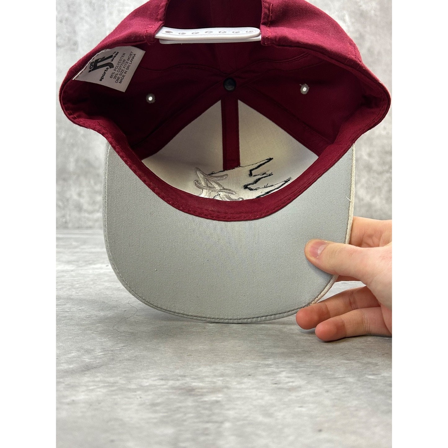 Vintage 90s Alabama Crimson Tide NCAA Embroidered Logo Snapback Hat OSFA